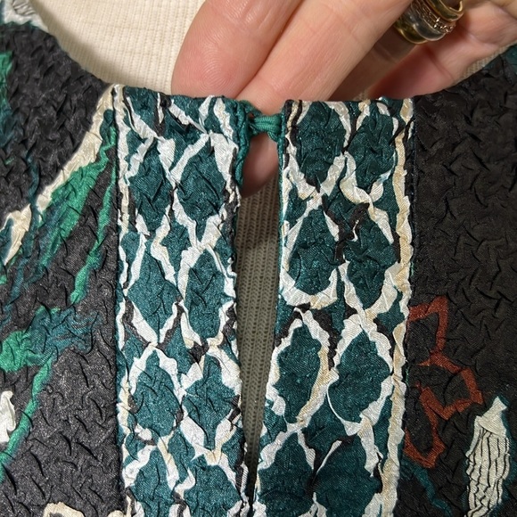 Chico’s Travelers Collection Mixed Print Crushed Jacket With Hook Closure Size L - Picture 2 of 16